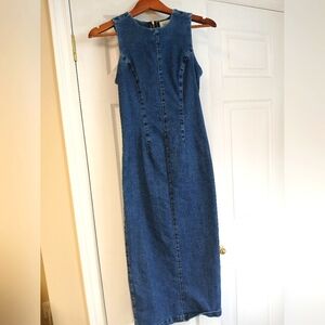 Sleeveless Denim Maxi Dress